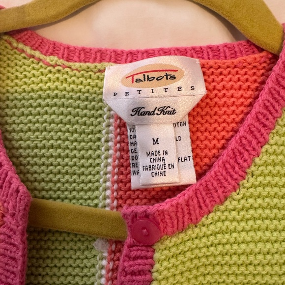 Talbot's Women's Vintage Patchwork Cardigan Sweater - Picture 4 of 4